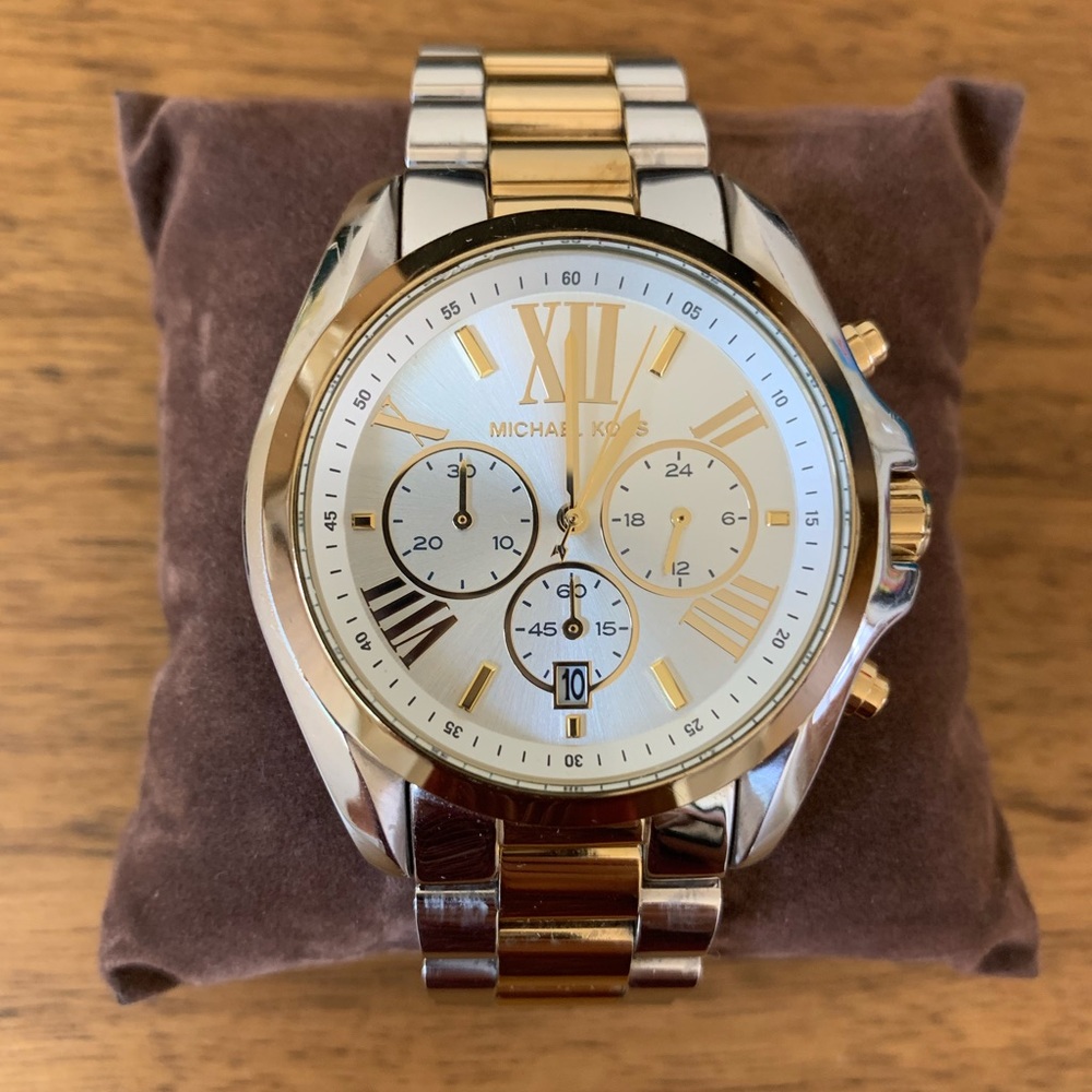 Michael Kors Gold and Silver Oversized Watch